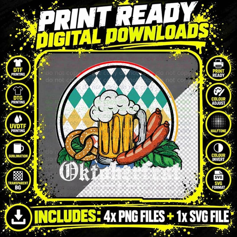 Oktoberfest Costumes Women German Men Germany Flag Png SVG Digital Bundle