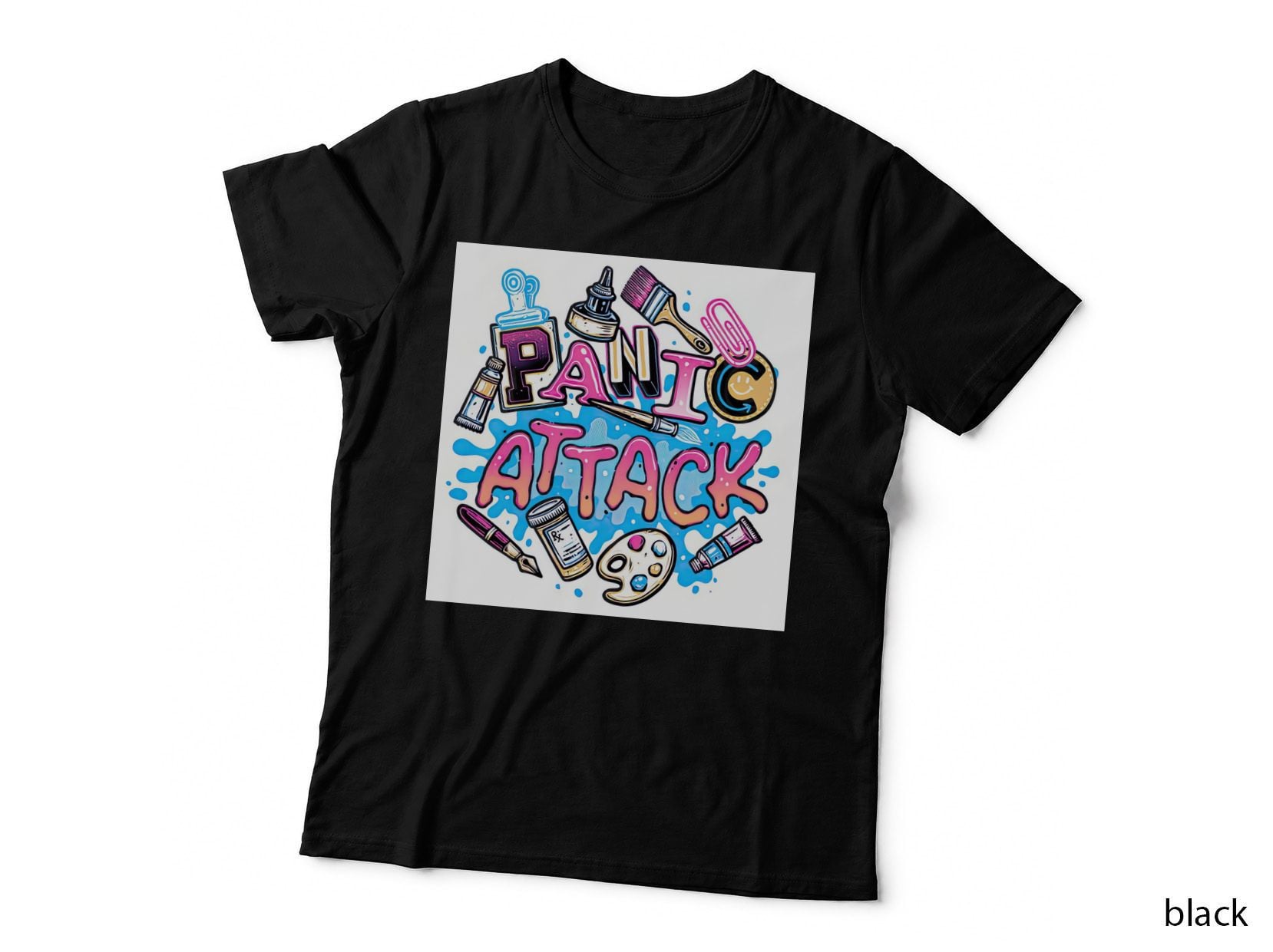 Panic Attack T-Shirt, Retro 80s Art Tee, Gift for Art Lovers