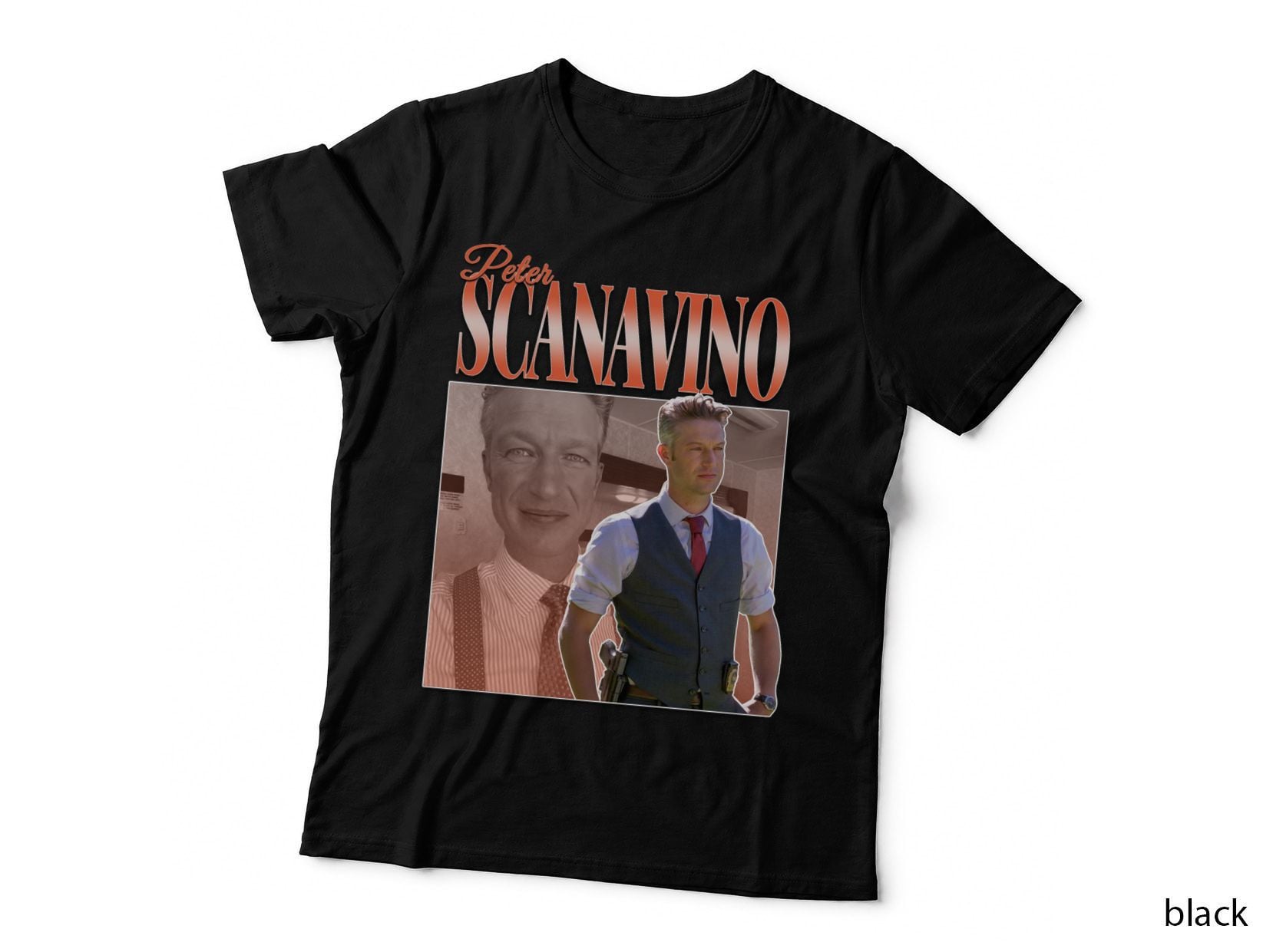 Peter Scanavino Actor Tribute T-Shirt, Vintage Hollywood Style