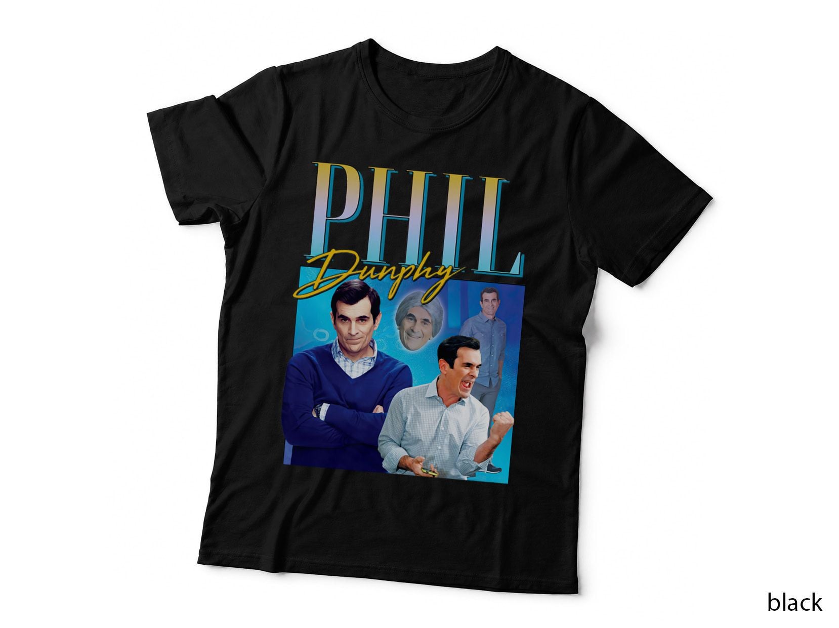 Phil Dunphy Homage T-Shirt, Modern Family Retro Collage, 90S Fan Art