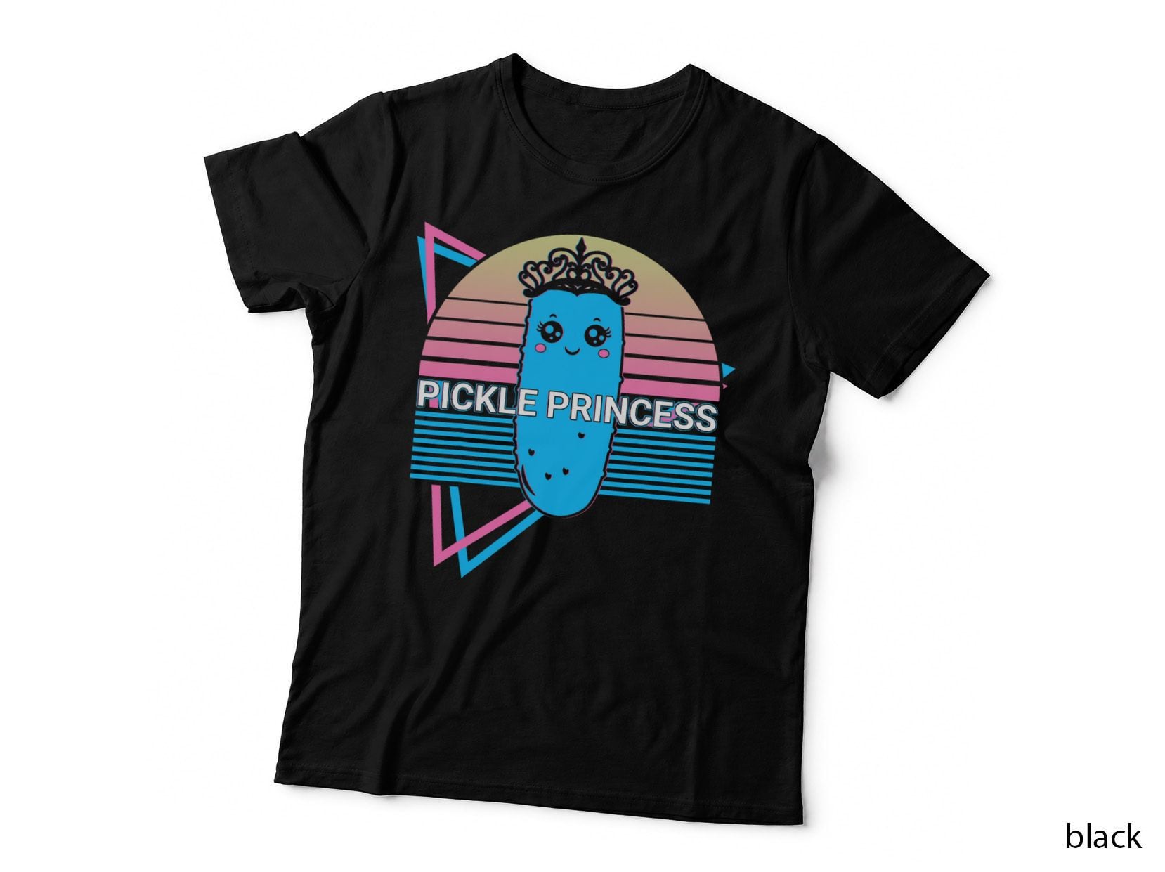 Pickle Princess Cucumber Retro T-Shirt, Vintage 80s Style