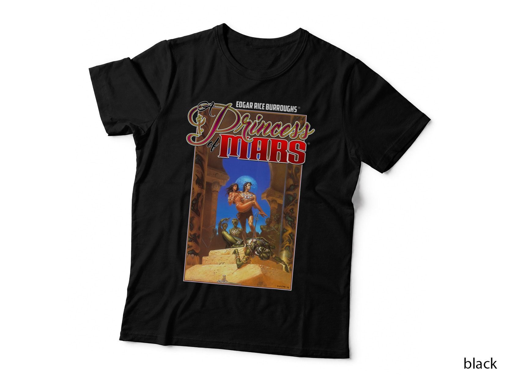 Princess of Mars T-Shirt, Sci-Fi Fantasy, Retro Sci-Fi Style
