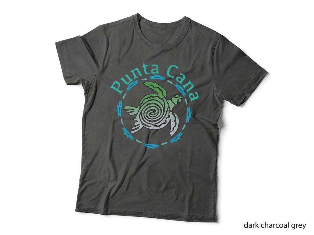 Punta Cana Vintage Tribal Turtle T-Shirt, Retro Tribal Print, Travel Gift