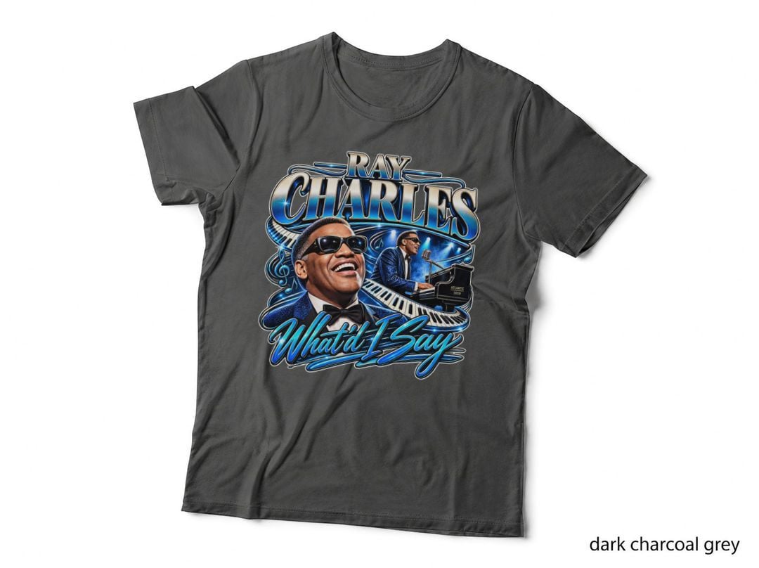 Ray Charles What'd I Say Retro Blues Soul Piano Music Vintage Singer T-Shirt