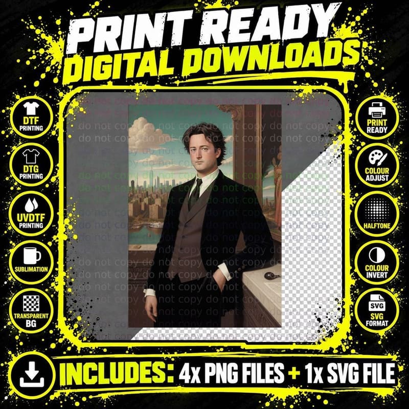 Renaissance Painting Style Matthew Perry T-Shirt Png SVG Digital Bundle