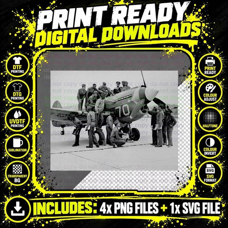 Retro Black Airmen Black History World War 2 Tuskegee Png SVG Digital Bundle