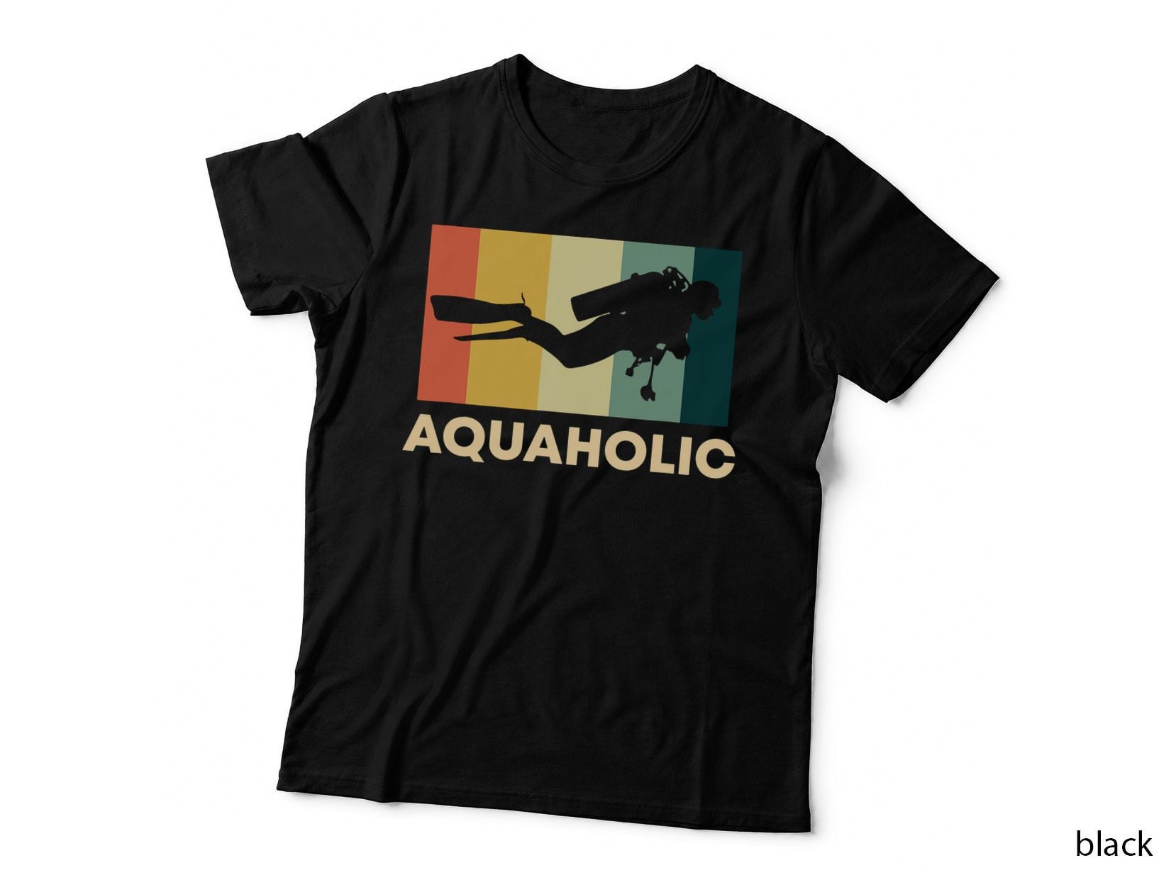 Retro Deep Diving Dive, Vintage Scuba Diver T-Shirt, Dive Enthusiast Apparel