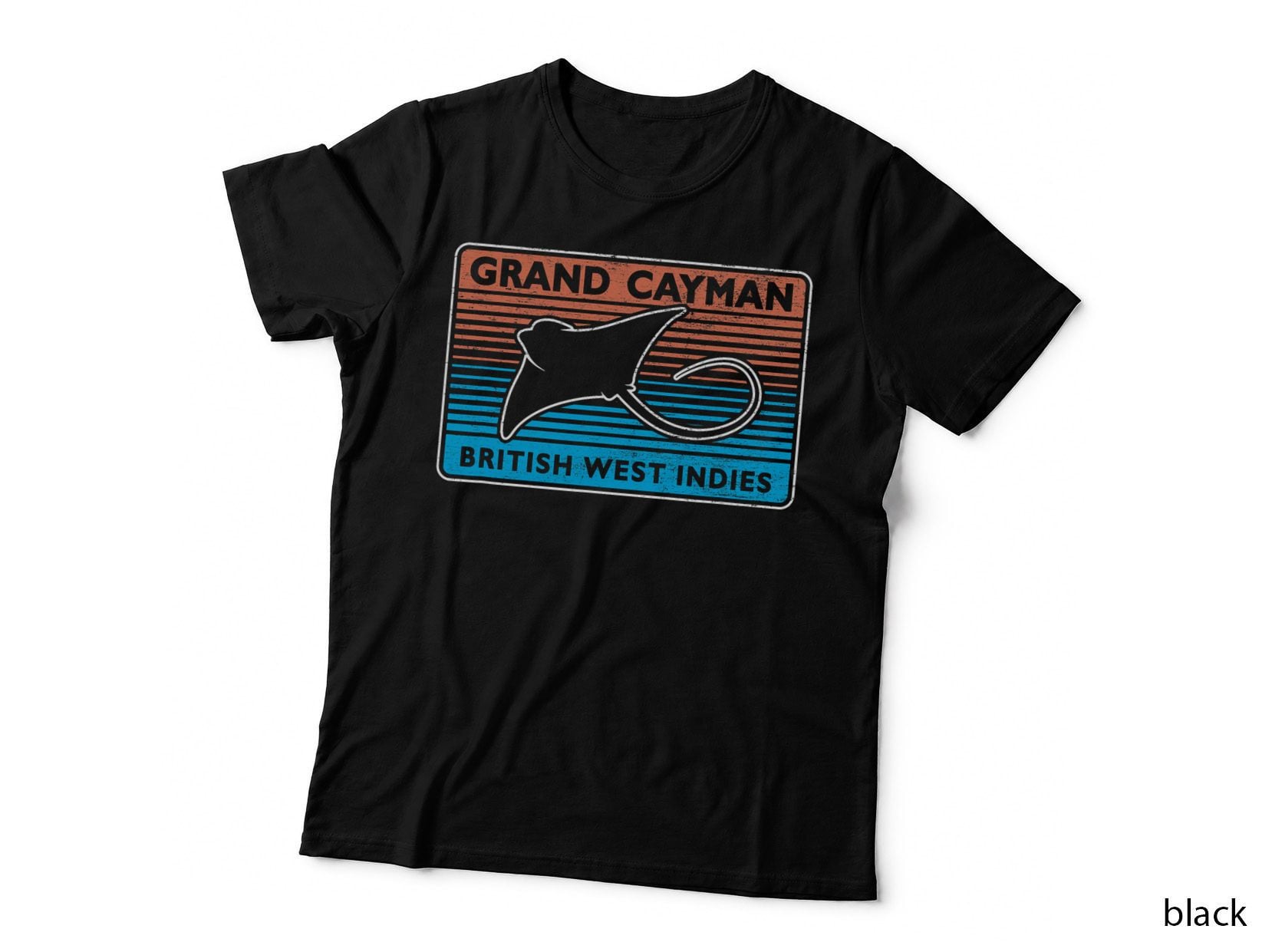 Retro Grand Cayman Islands Stingray City Scuba Diving T-Shirt