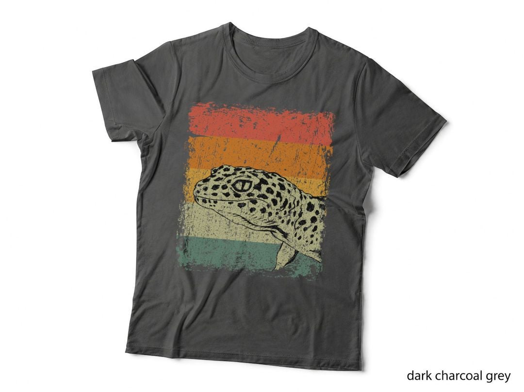 Retro Lizard Reptile Gift Vintage Leopard Gecko T-Shirt