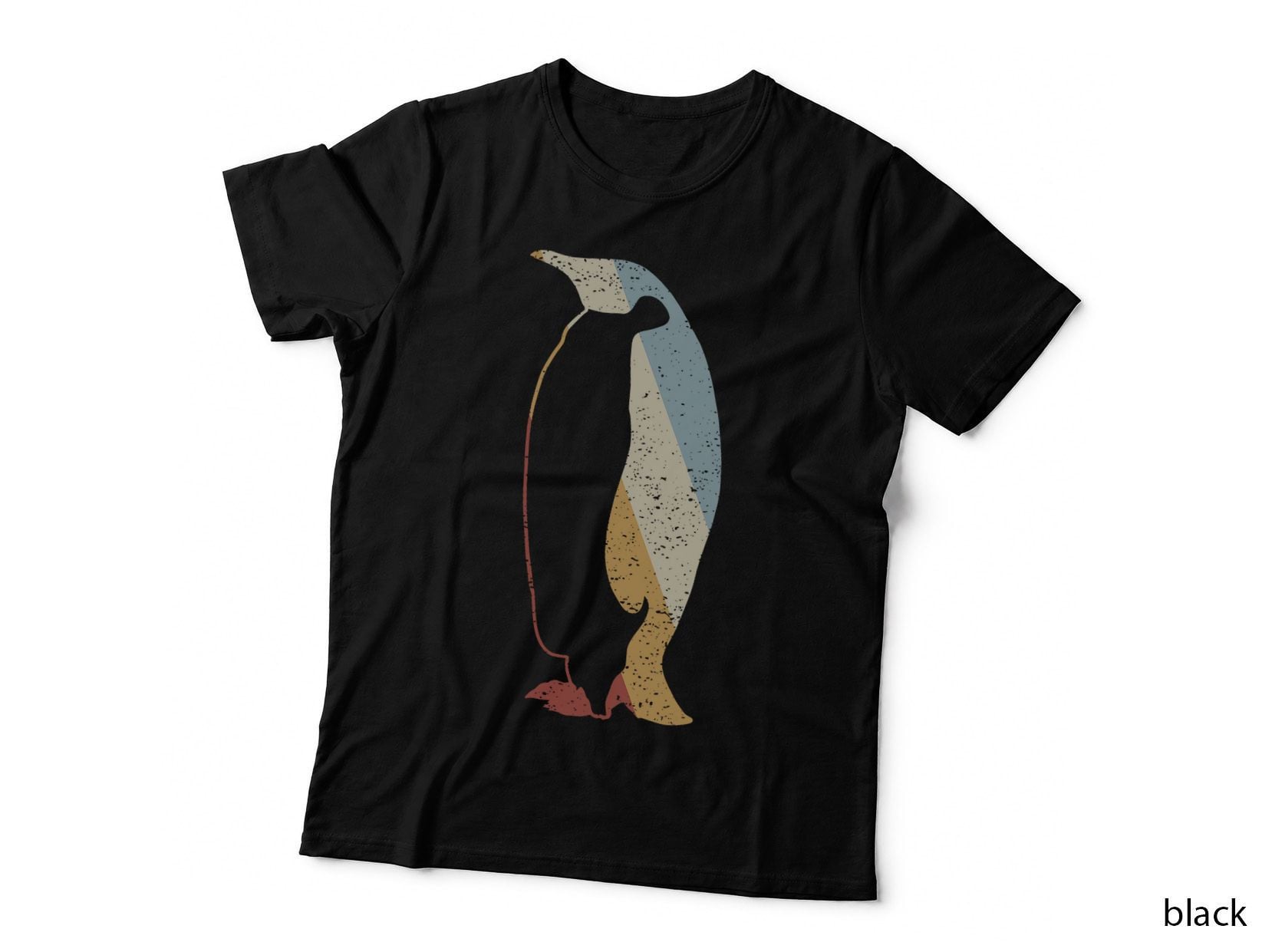 Retro Penguin Vintage T-Shirt, Animal Illustration, Nature Lovers Apparel