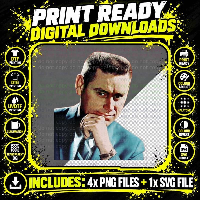 Retro Style George No Show Jones T-Shirt Png SVG Digital Bundle
