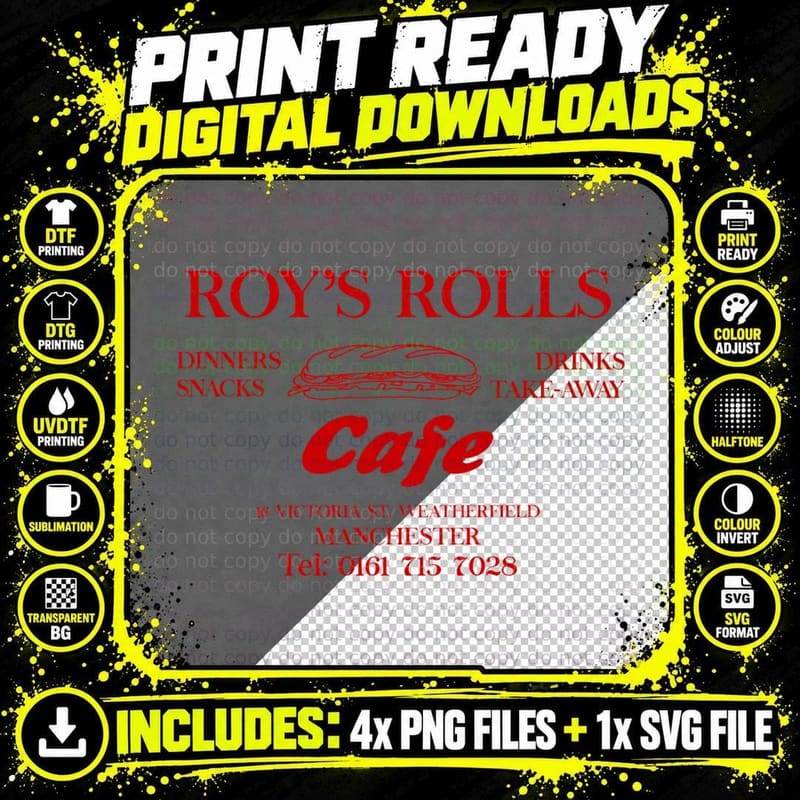 Roy's Rolls Vintage Restaurant T-Shirt Png SVG Digital Bundle