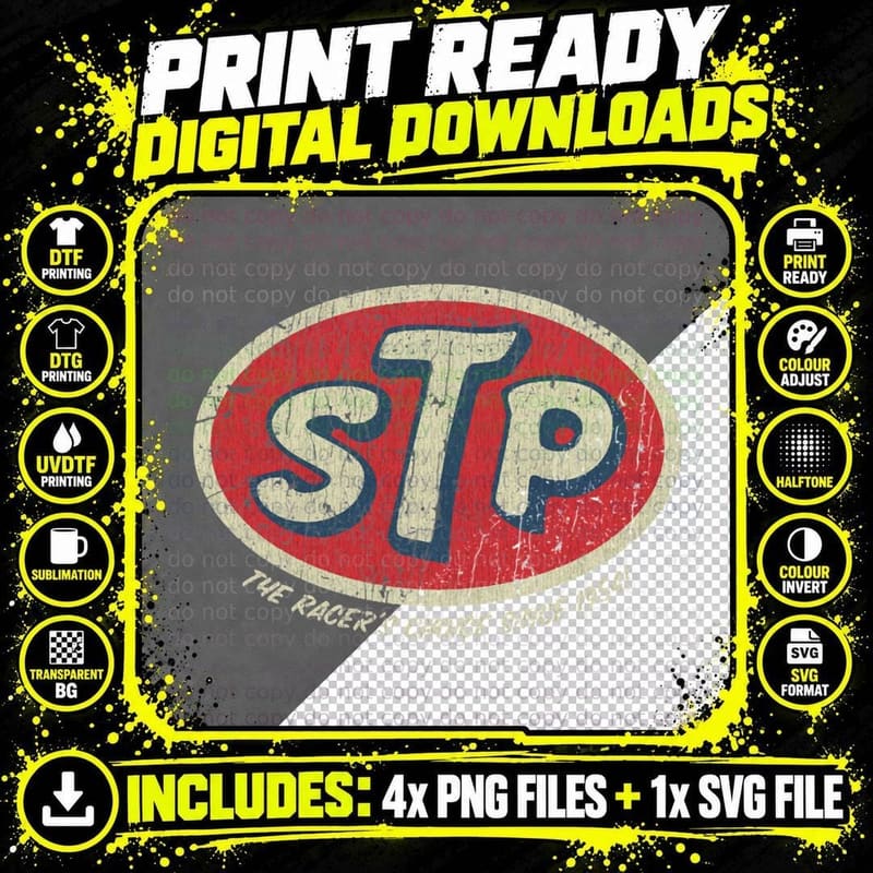 STP Racer's Choice Since 1954 T-Shirt, Vintage Retro Png SVG Digital Bundle