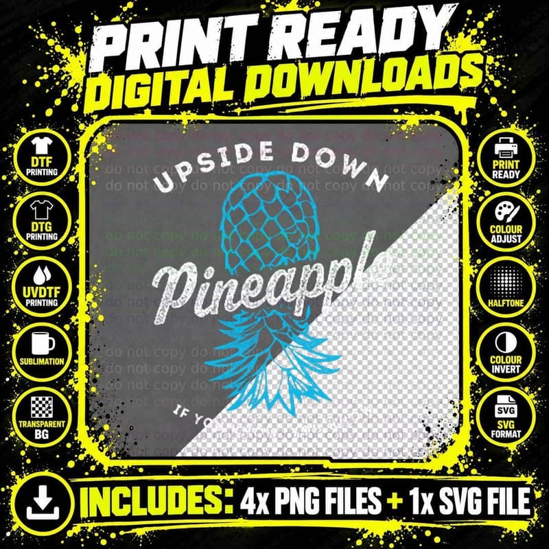 Sci-Fi Dimension Pineapple Swinger T-Shirt Png SVG Digital Bundle