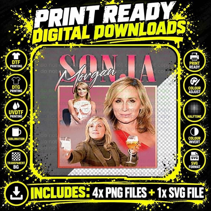 Sonja Morgan Retro Photo Collage T-Shirt Png SVG Digital Bundle