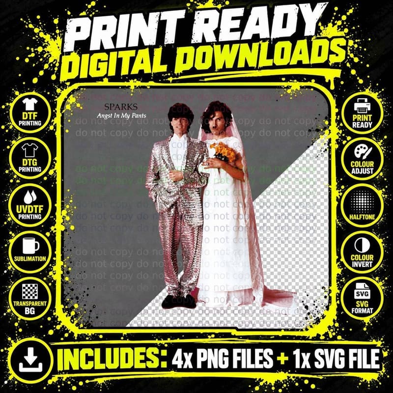 Sparks Angst in My Pants 1982 T-Shirt Png SVG Digital Bundle