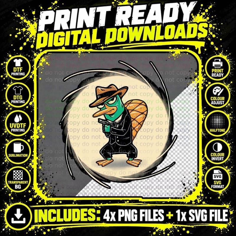 Spy with Golden Tail T-Shirt, Retro Spy Tee Png SVG Digital Bundle