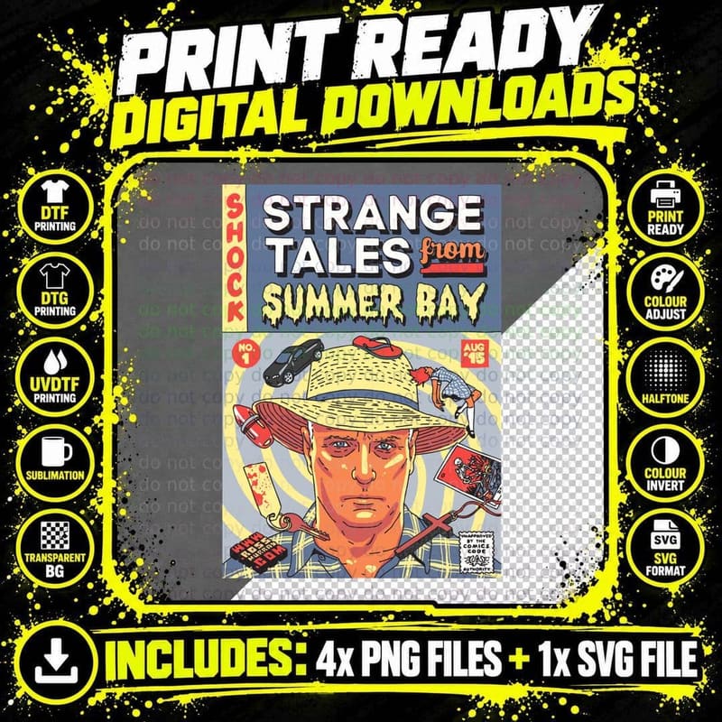 Strange Tales from Summer Bay T-Shirt Png SVG Digital Bundle
