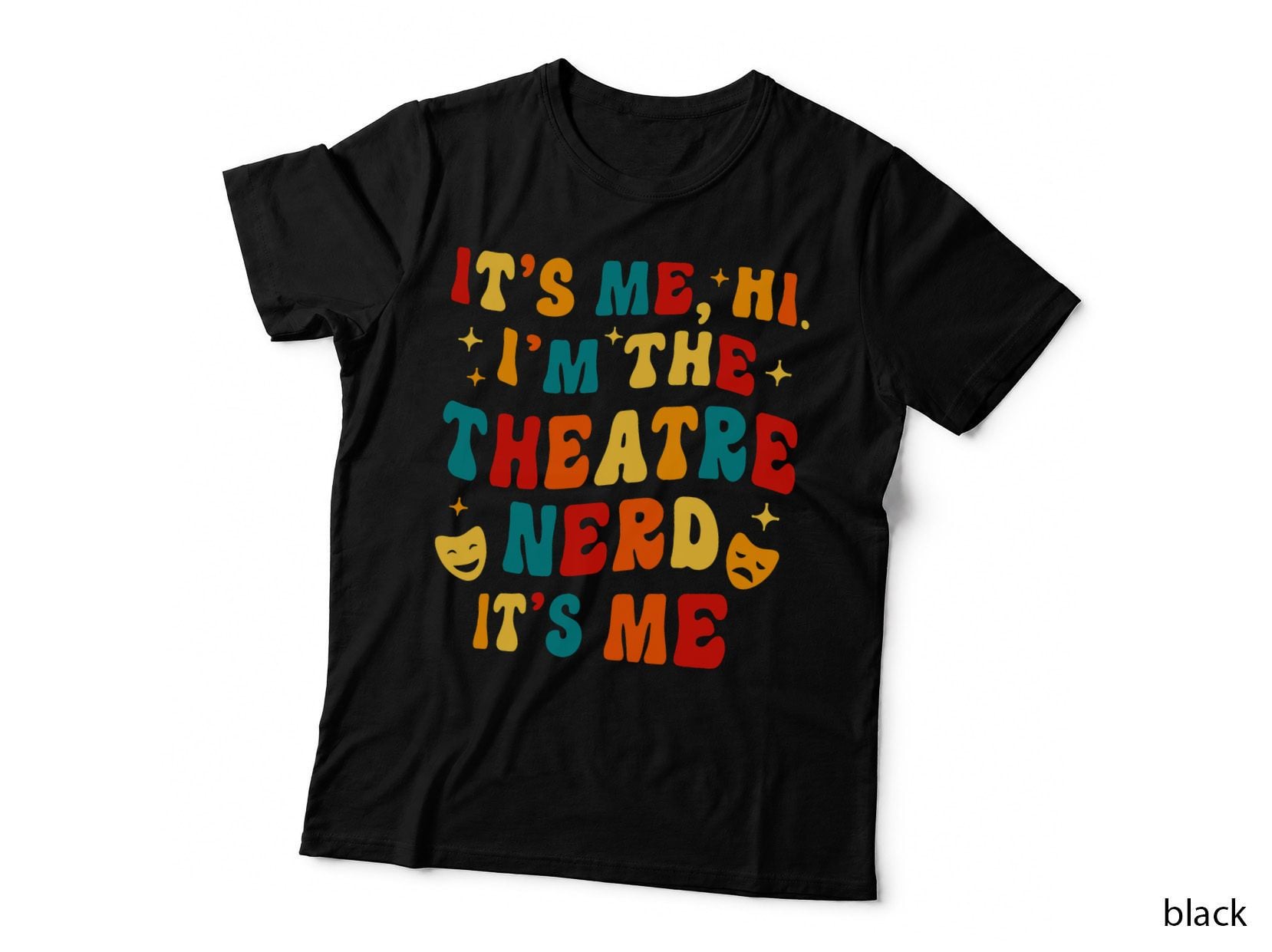 Theatre Nerd T-Shirt, Retro Typography, Nerd Apparel