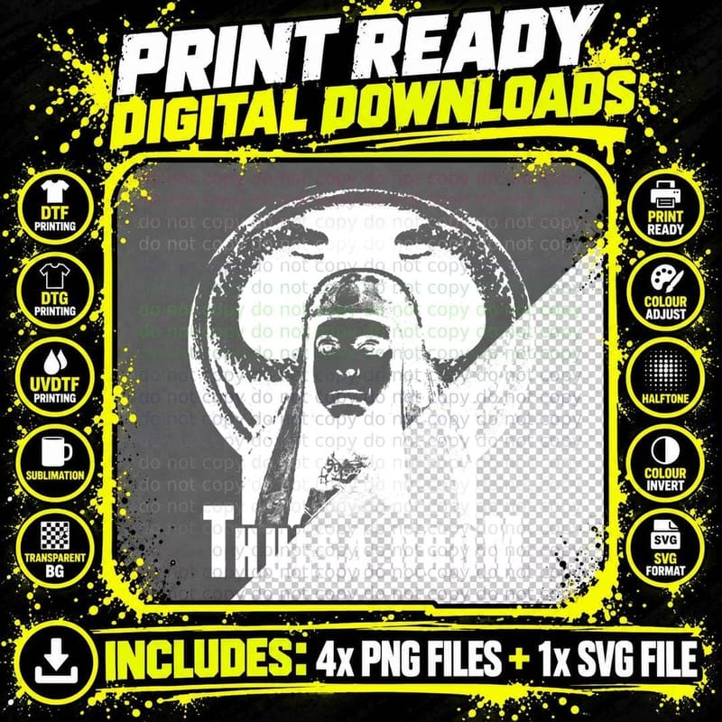 Thulsa Doom T-Shirt, Sci-Fi Fantasy, Retro Sci-Fi Style Png SVG Digital Bundle