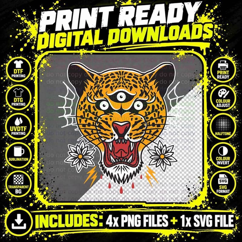 Vintage American Traditional Tattoo Flash Ink Trendy Png SVG Digital Bundle