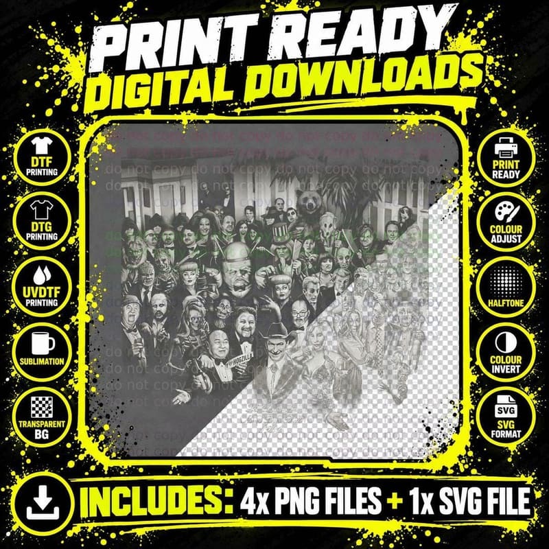 Vintage Carnival Party T-Shirt, Retro 1960s Theme Png SVG Digital Bundle