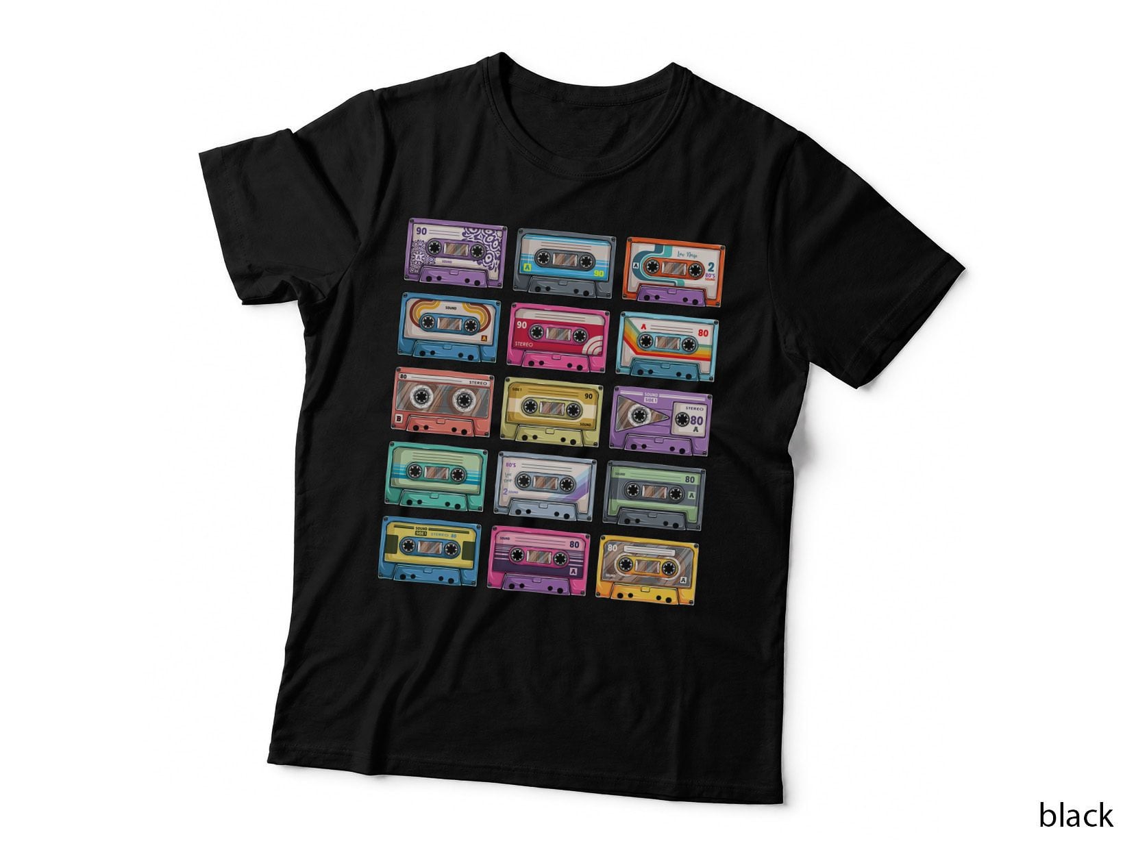 Vintage Cassette Tapes Collection 80'S 90'S Music Mixtape T-Shirt