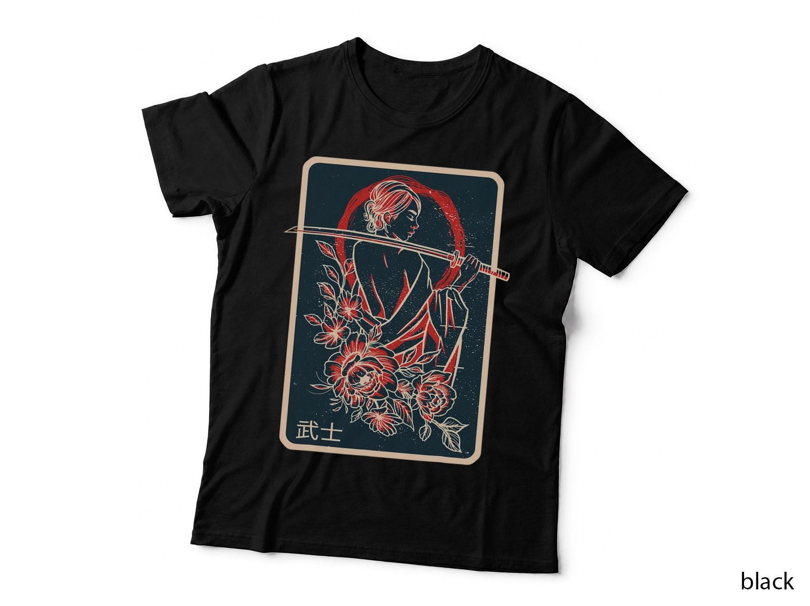 Vintage Japanese Female Samurai - Ancient Japanese Culture T-Shirt