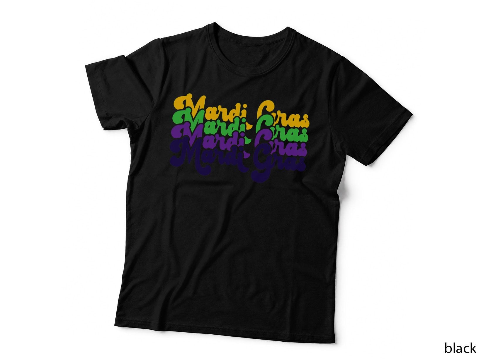 Vintage Mardi Gras Gift Retro Masquerade Costume Bead Parade T-Shirt
