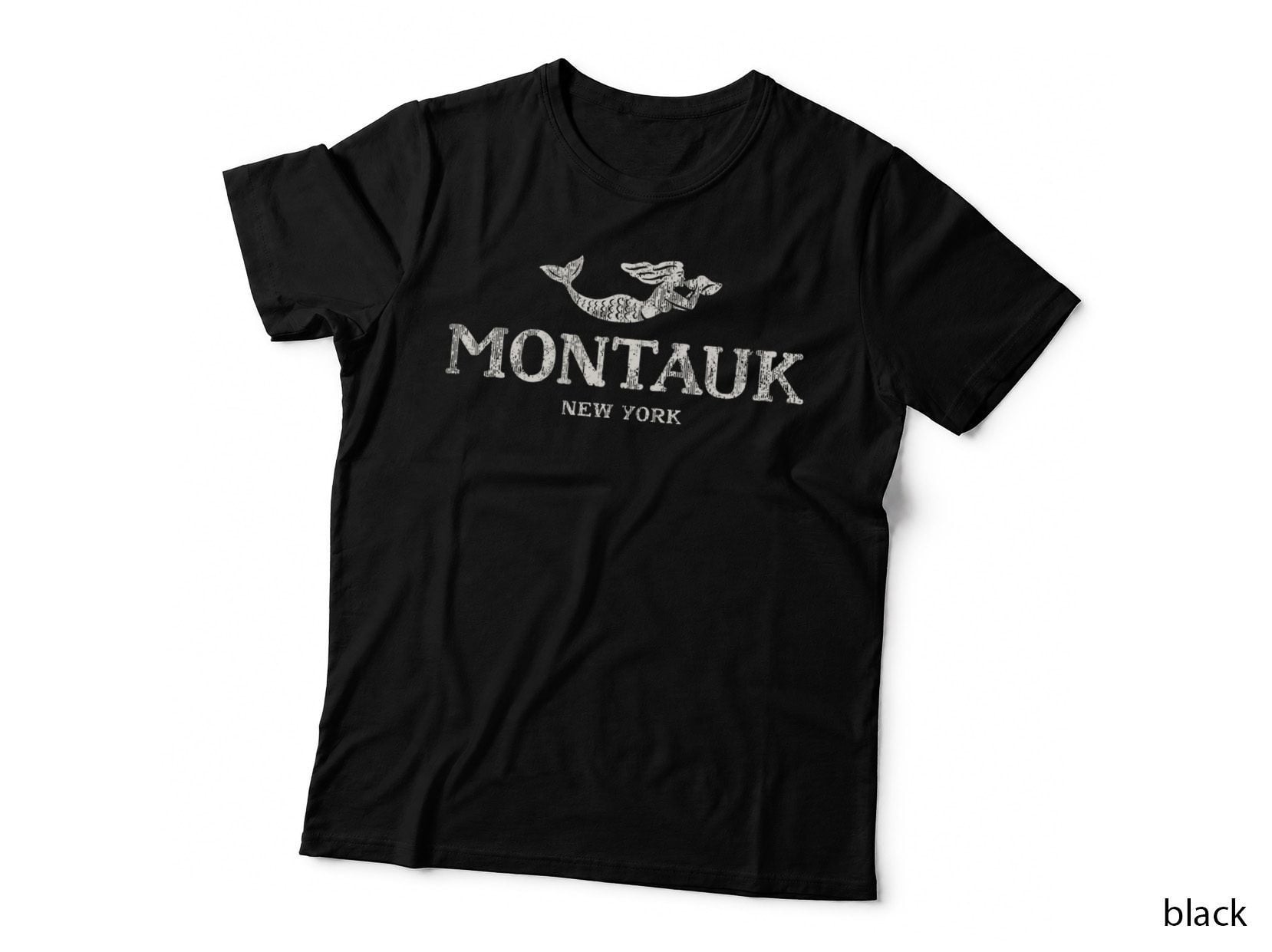 Vintage Montauk NY Mermaid T-Shirt, Nautical Coastal Style