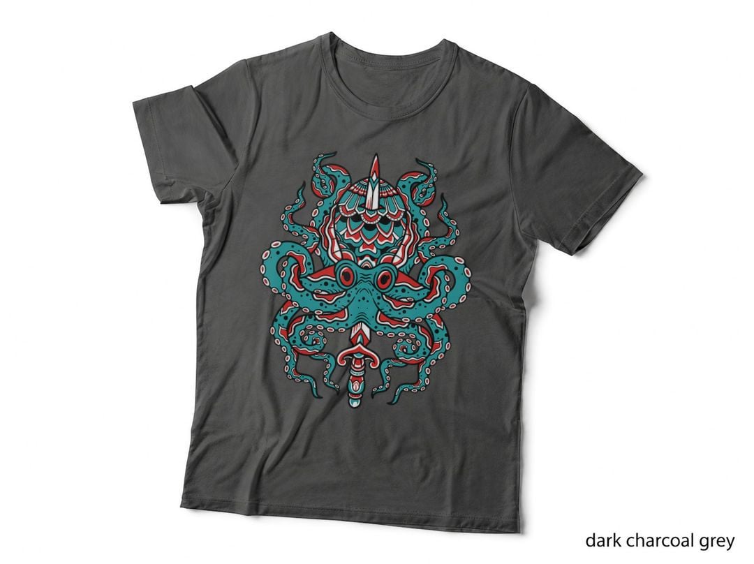 Vintage Octopus Traditional Tattoo Flash Alternative Inked T-Shirt