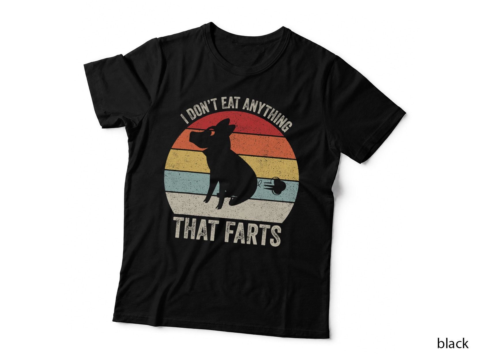 Vintage Retro I Don't Eat Anything That Farts Vegetarian T-Shirt