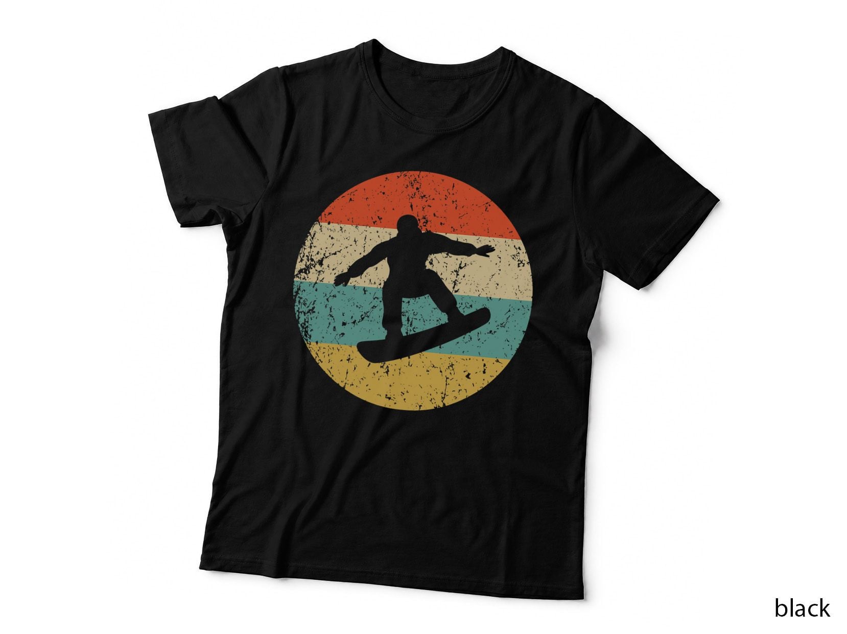Vintage Retro Snowboarding T-Shirt, Snowboarding Apparel, Snowboarder Gift