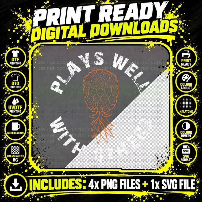 Vintage Swingers Pineapple Apparel Gift Design Png SVG Digital Bundle