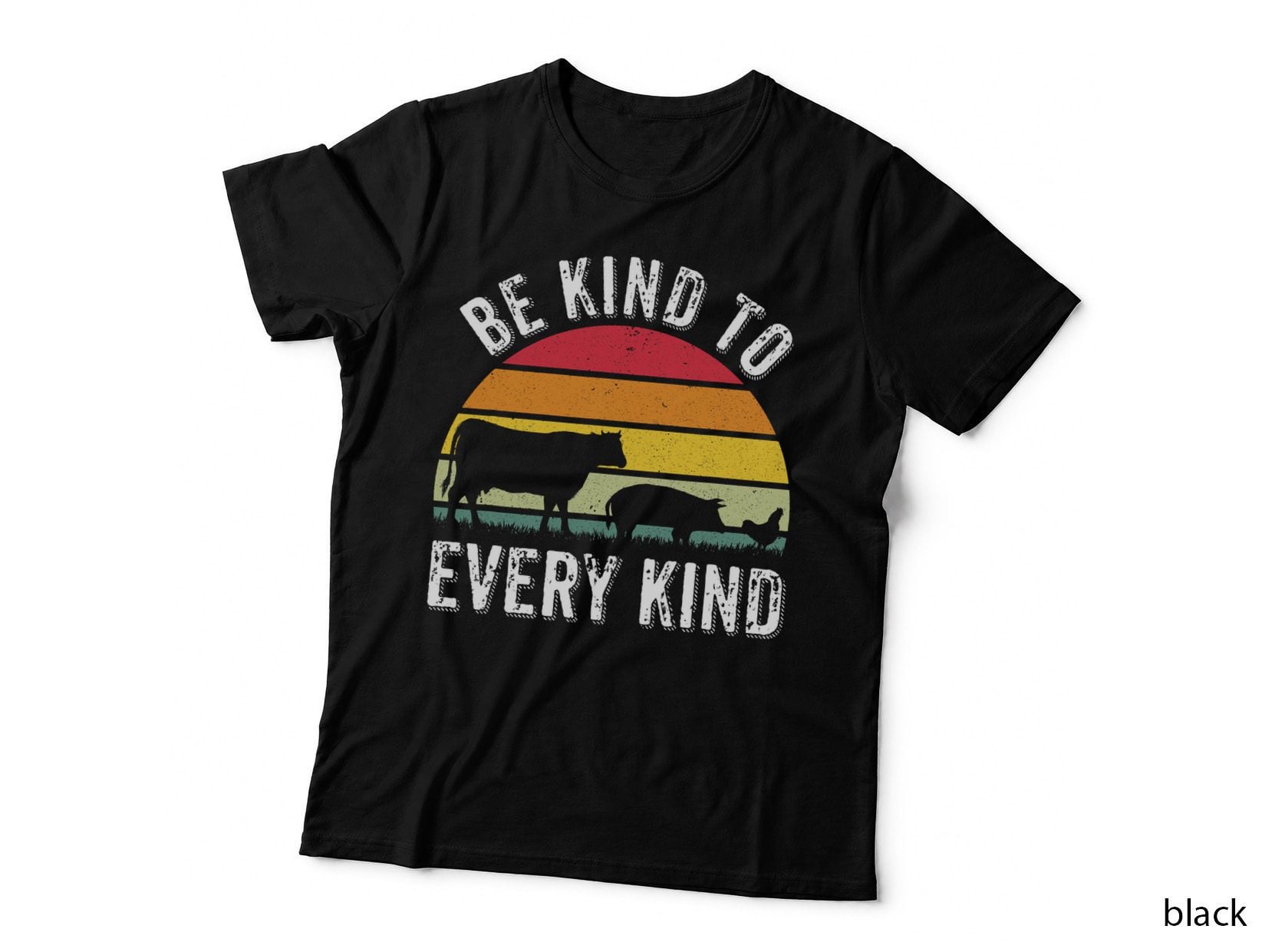Vintage Vegetarian Be Kind to Every Kind Vegan T-Shirt