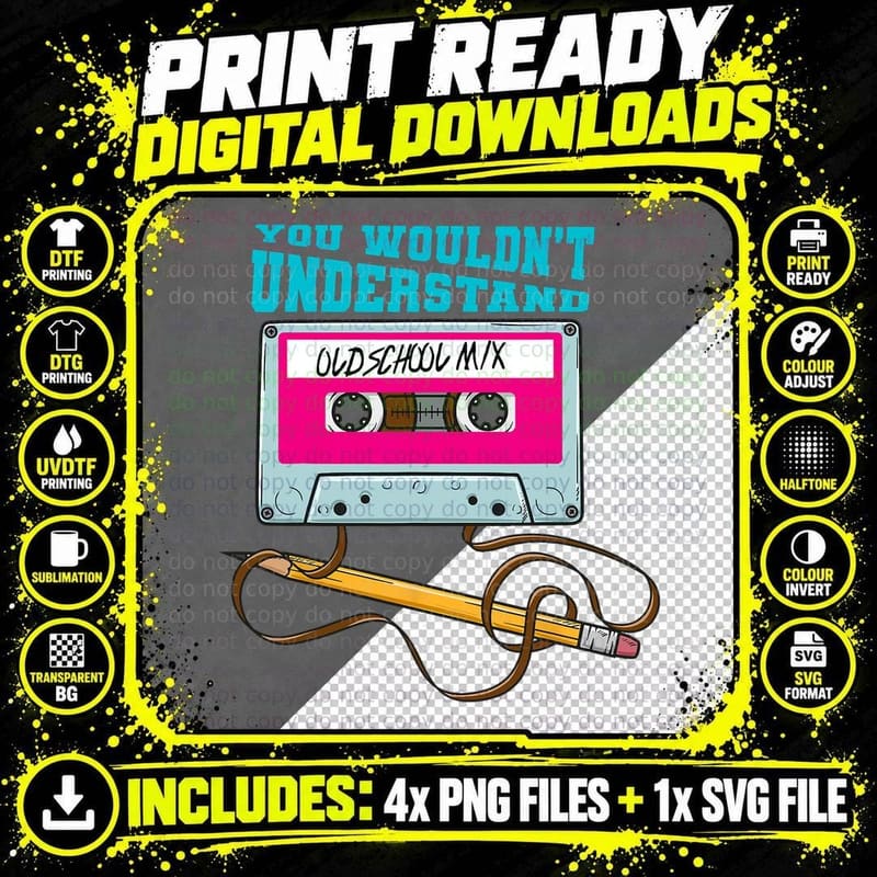 You Wouldn't Understand 90'S Kid Retro Era Born in the Png SVG Digital Bundle