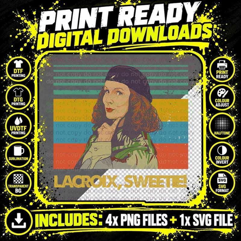 Absolutely Fabulous Vintage T, Edina Monsoon Png SVG Digital Bundle