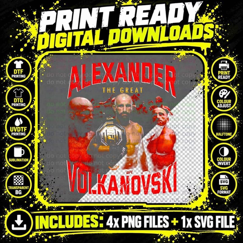 Alexander Volkanovski Volk Vintage T-Shirt Png SVG Digital Bundle