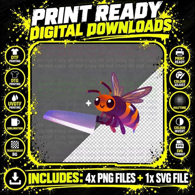 Asian Giant Hornet Classic T-Shirt Png SVG Digital Bundle