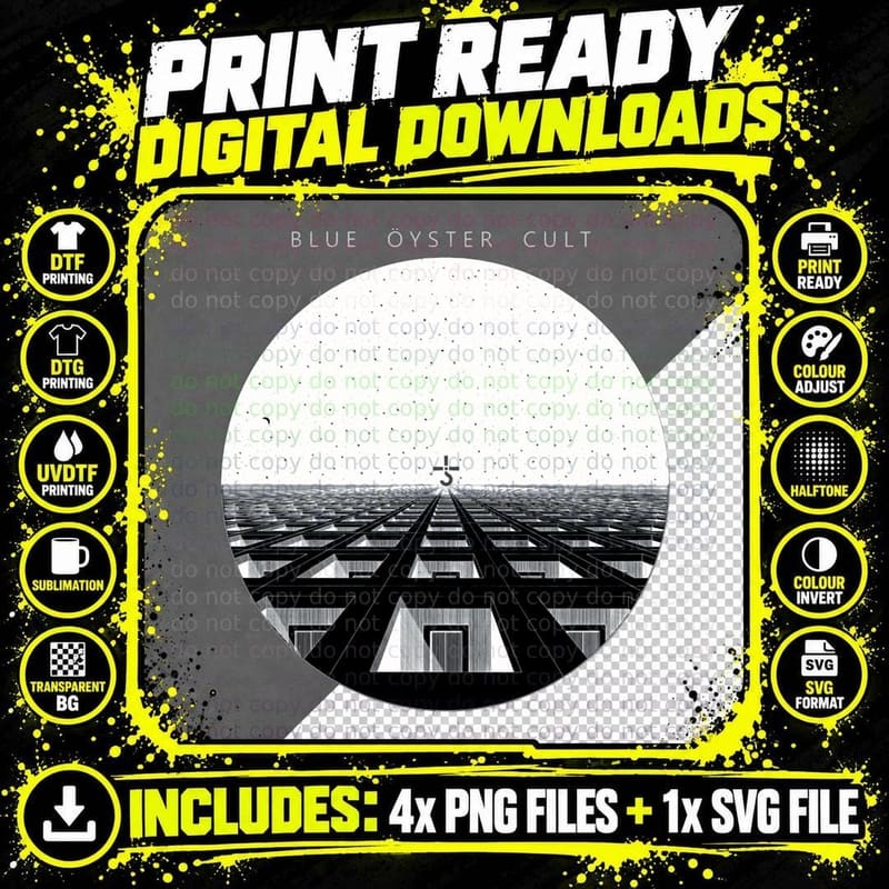 Blue Öyster Cult Debut LP Classic T-Shirt Png SVG Digital Bundle