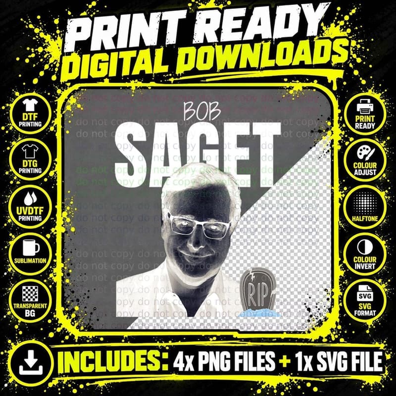Bob Saget Rip Classic T-Shirt Png SVG Digital Bundle