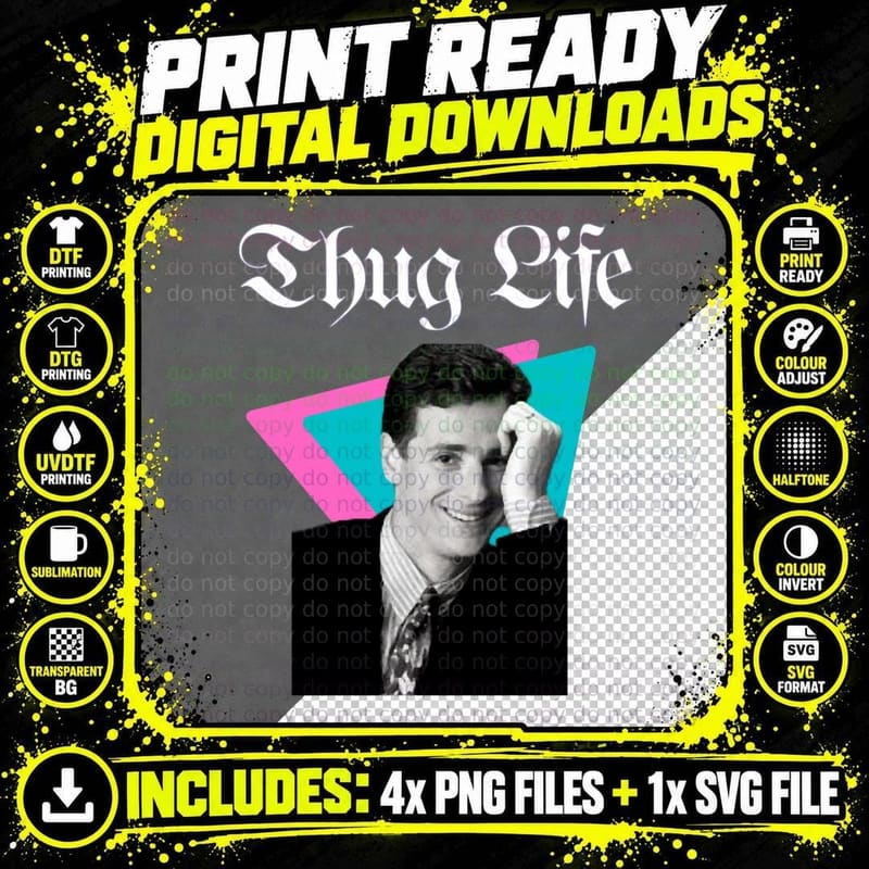 Bob Saget Thug Life T-Shirt, Vintage Retro Png SVG Digital Bundle