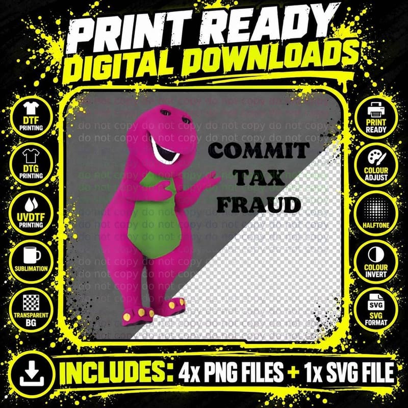 Commit Tax Fraud Classic T-Shirt Png SVG Digital Bundle