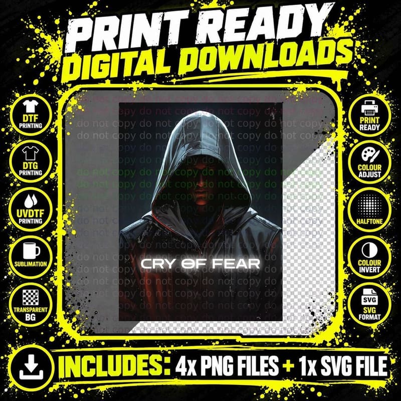 Cry of Fear Classic T-Shirt Png SVG Digital Bundle