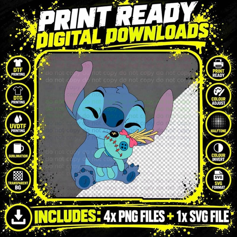 Cute Alien Pet Classic T-Shirt, Character Print Png SVG Digital Bundle