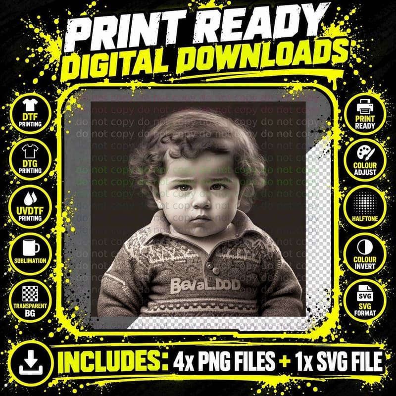 Cute Baby Pablo Escobar Classic T-Shirt Png SVG Digital Bundle