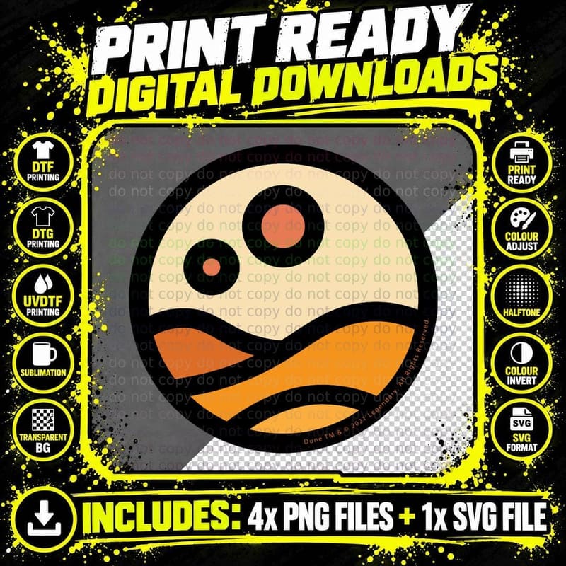 DUNE Arrakis Desert. Classic 1 T-Shirt Png SVG Digital Bundle