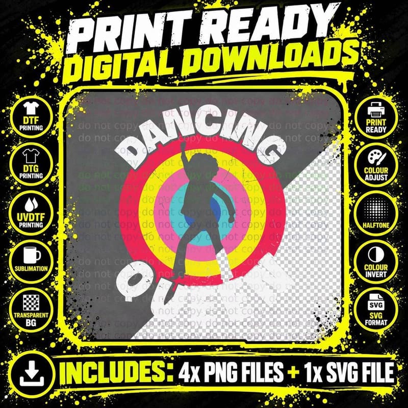 Dancing Queen Roller Disco Outfit T-Shirt Png SVG Digital Bundle