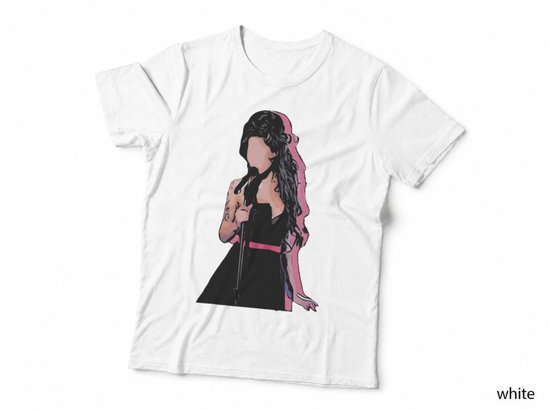 Day Gift for Music Vintage Amy Back Singer Photograp T-Shirt