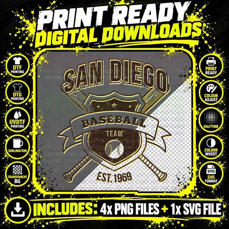 Distressed Retro Glitch Look Padre Tailgate Party Sport Png SVG Digital Bundle